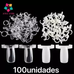 ANA1108 Anel Mostruário para Esmaltes100 Unidades Transparente/BRANCO