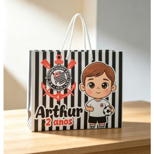 SACOLINHA FUTEBOL Corinthians  Personalizado-PEGUE E MONTE | Lembrancinha | Aniversário Futebol