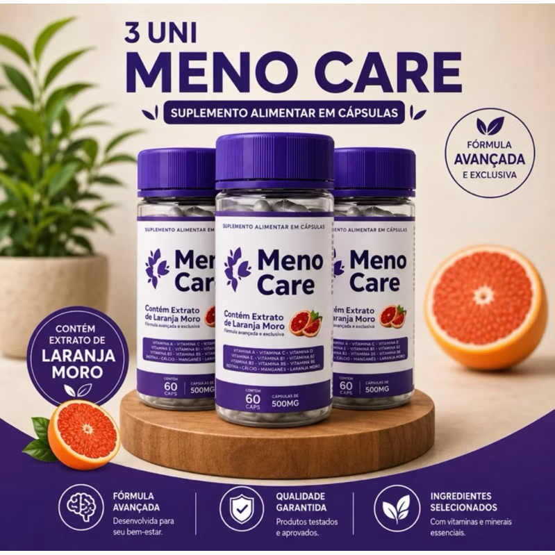Kit Meno Care 3/2/1 Unidades - 60 Cápsulas de 500mg - Envio Imediato
