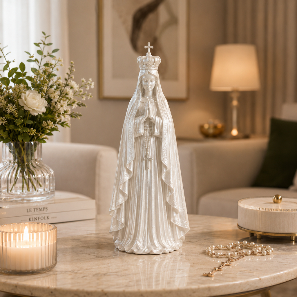 Imagem Nossa Senhora Aparecida 25cm | Escultura Religiosa Premium | Decoração Católica para Lar, Presentes, Fé, Proteção