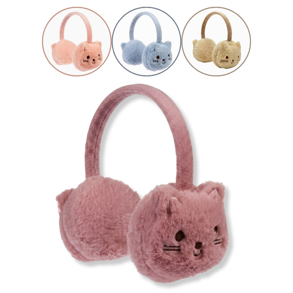 Protetor de Orelha Gatinho Ajustável - Pelúcia Macia, Inverno, Fofo, Confortável