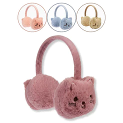 Protetor de Orelha Gatinho Ajustável - Pelúcia Macia, Inverno, Fofo, Confortável