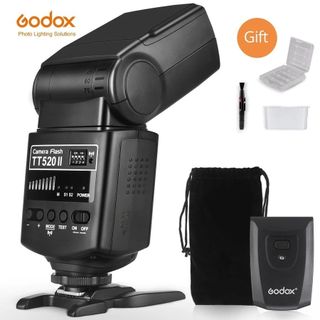 FLASH GODOX TT520 II  SPEEDLITE + RADIO DISPARADOR NOVO ORIGINAL