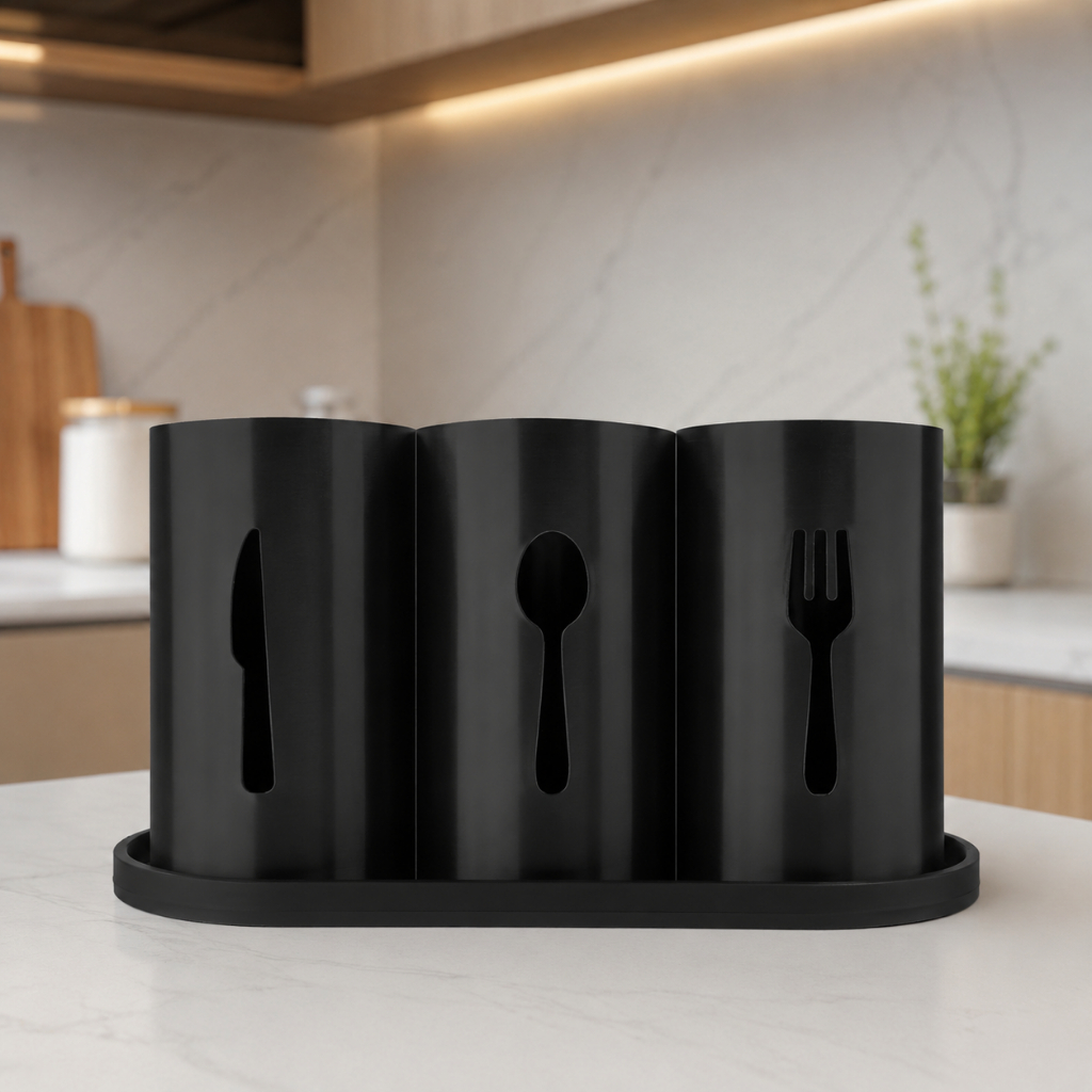 Porta Talheres Organizador Moderno 3D para Cozinha