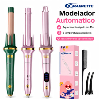 MAIMEITE Modelador de Cachos Automático Rotativo Bivolt Cerâmica Painel LED Aquecimento Rápido