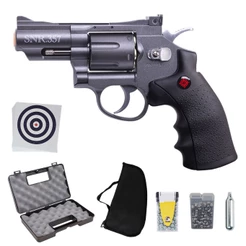 Revólver de Pressão Co2 SNR357 Full Metal Black 4.5mm – Crosman + Maleta + Capa + Alvo + Cilindro + Esfera + Chumbo