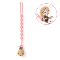 Prendedor de chupeta Silicone Rosa Menina
