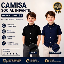 Camisa Gola Padre Infantil Menino Festa Batizado - Envio Imediato !!!