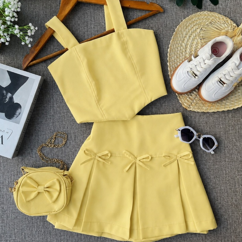Conjunto Infantil Feminino Saia Cropped Look Infantil Roupa Menina Moda Infantil Festa Aniversário