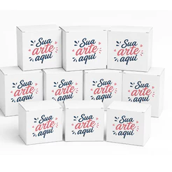 Kit Caixa Personalizada para Caneca porcelana – Branca – 5 ou 10 Unidades