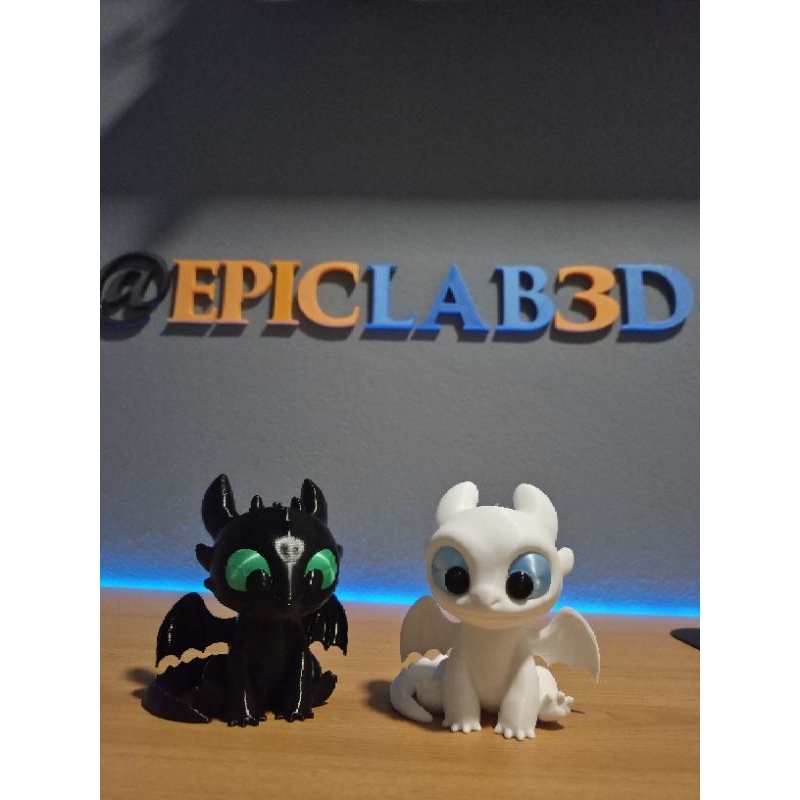 Banguela e Fúria do Dia Chibi Fofo Dragão Impressão 3D 12cm 18cm Decoração Colecionável