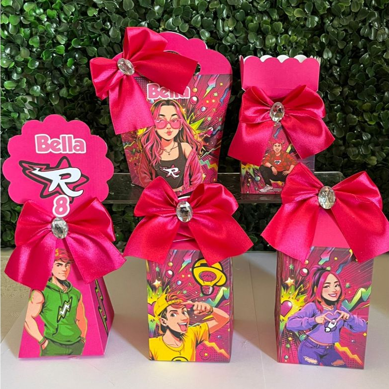 kit Caixinhas Personalizadas Dos rosas (não vai montada)