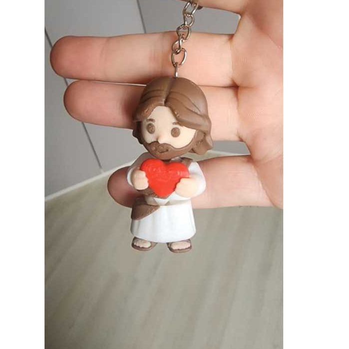 Chaveiro articulado menino Jesus | Coração menino Jesus | mini Jesus | Jesus
