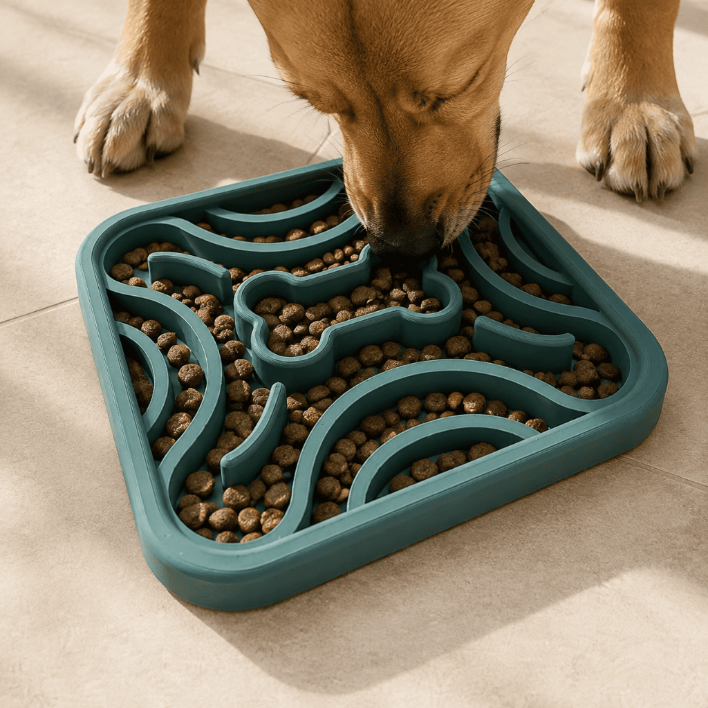 Comedouro Lento Interativo Para Cães e Gatos Pote Labirinto Para Ração Pet