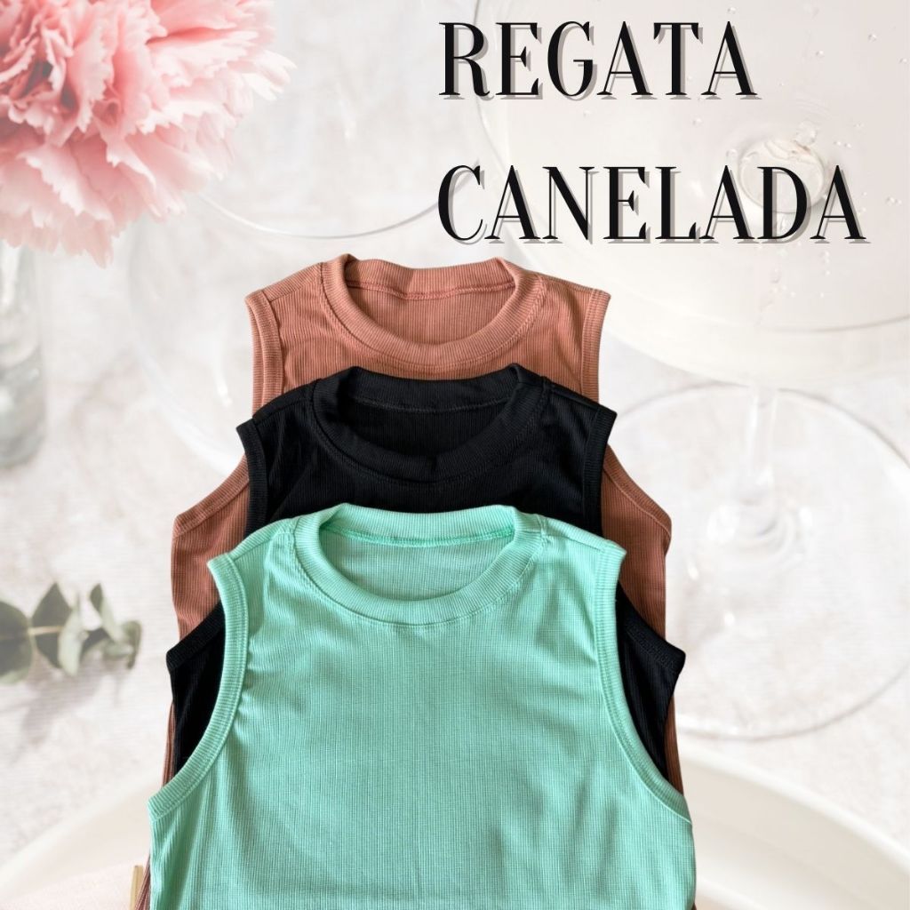 Regata Canelada Feminina Ribana Plus Size Algodão Elastano Blusa Básica Lisa Casual Confortável
