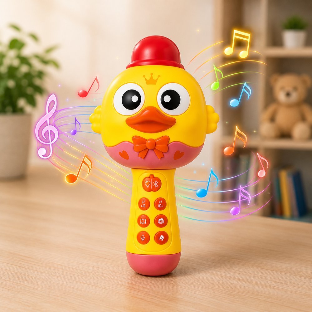 Microfone Infantil-Musica e Histórias Bluetooth Recarregável Som
