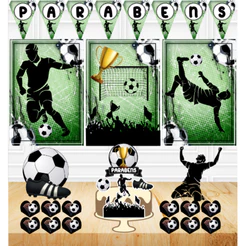 Kit só um bolinho Kit festa em casa FUTEBOL Kit personalizado para aniversário ou mesversário tema