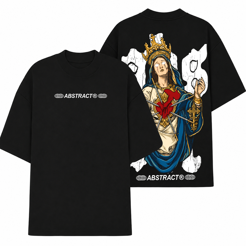 Camiseta OVERSIZED Suedine Malhao Streetwear Abstract Club Company Saint Sword Blessed Grunge Gym Unissex
