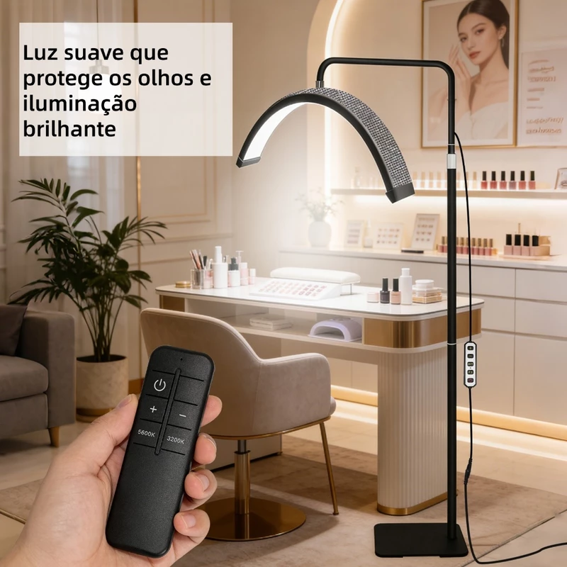 Luminária Meia Lua Estética para Mesa 3 Tons Ajustável Bivolt 110/220V — foto 7