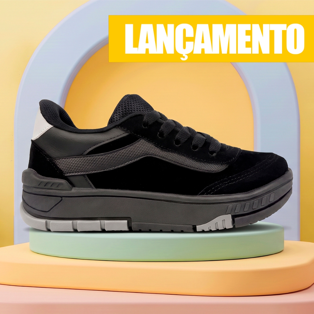 Tenis Infantil Menino Masculino Preto Club Happy Escolar Casual