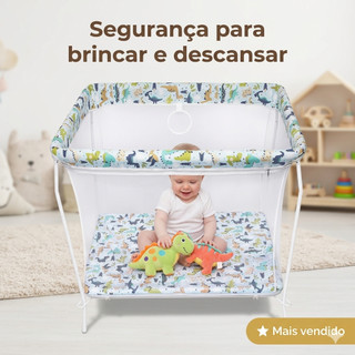 Cercadinho Bebê Chiqueirinho Infantil Dobrável Square até 20kg