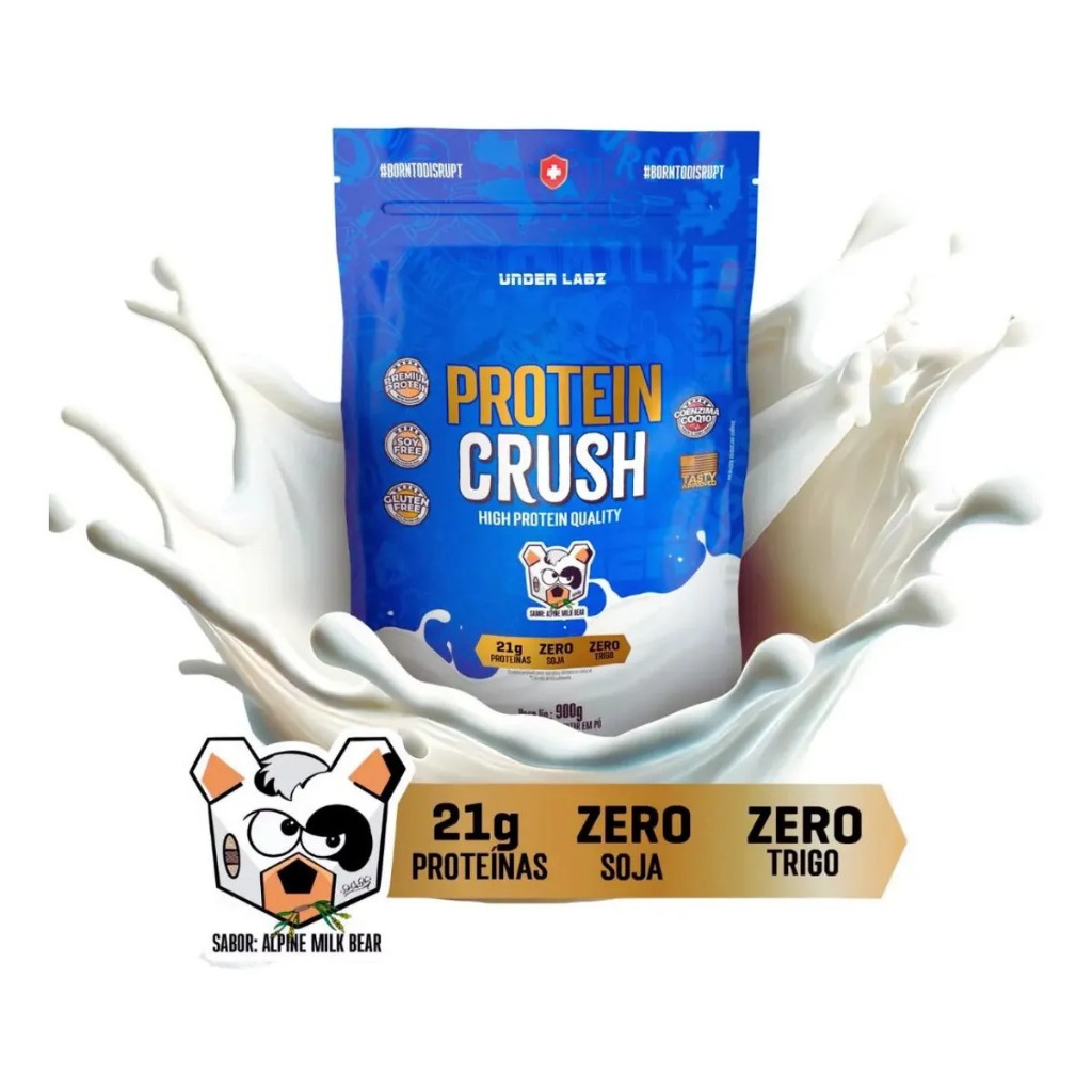 Whey Protein Crush Refil 900g Alpine Milk - Under Labz Sabor Milk Bear
