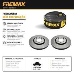 Par Disco de Freio Ventilado 283MM AIRCROSS Fremax