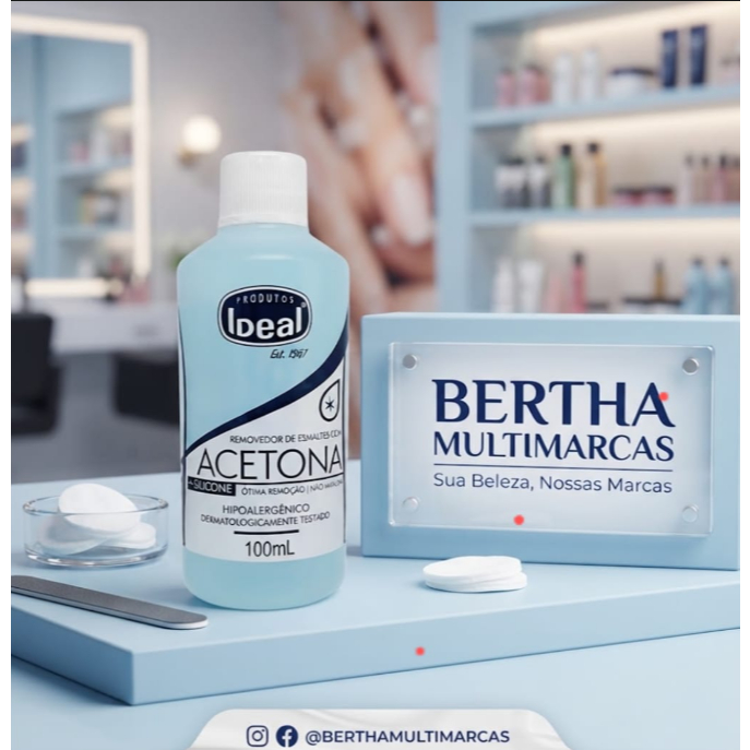 Removedor de Esmalte com Acetona Ideal + Silicone - 100ml
