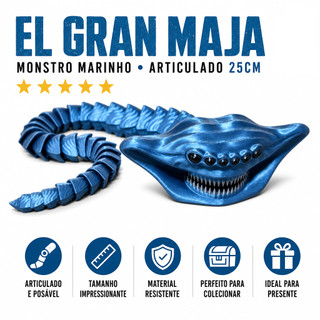 El Gran Maja Articulado Monstro Marinho Colecionável