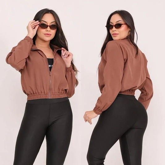 Jaqueta Bombber Treino Feminino Mulher Fitness Bombber Academia Esportiva Leve Secagem Rápido