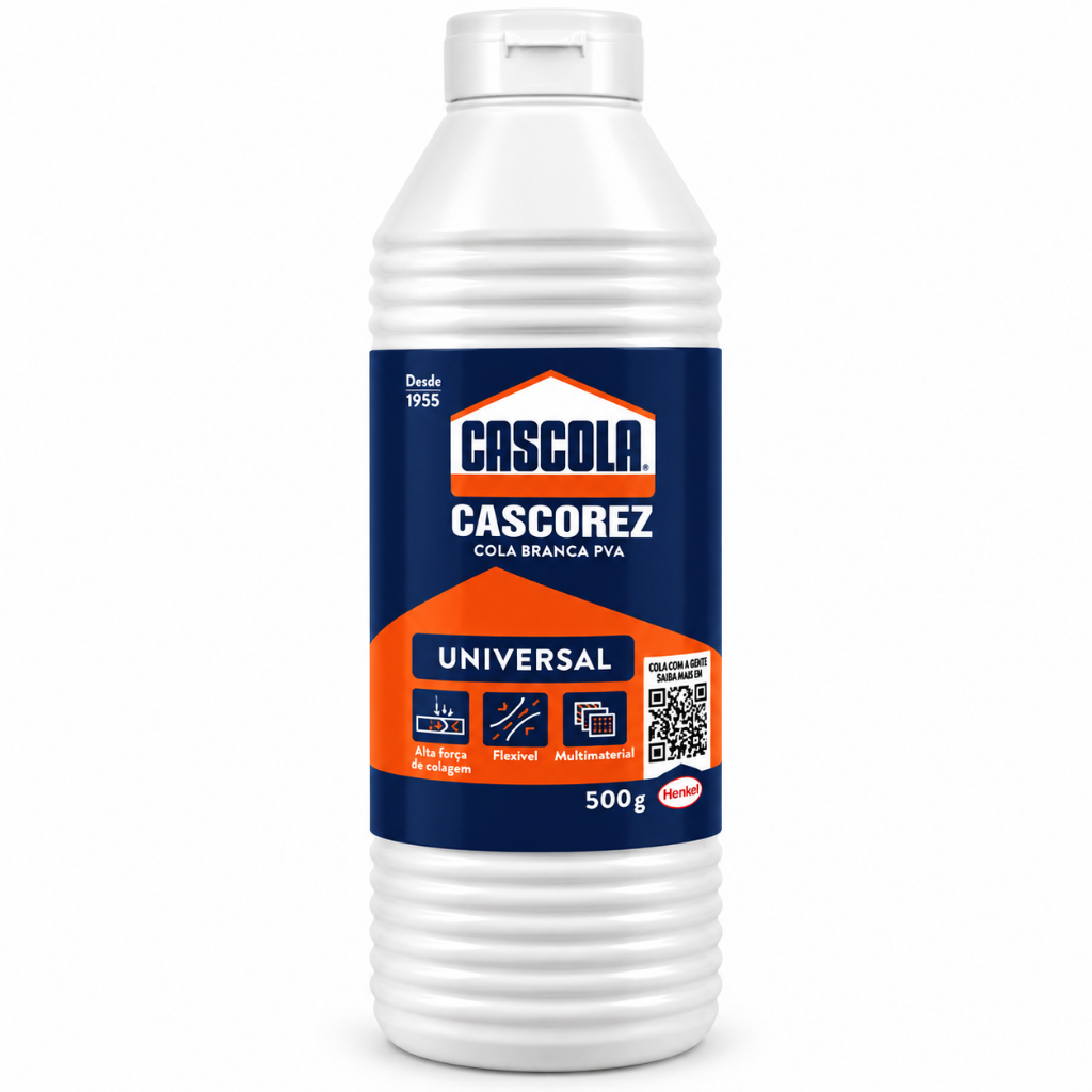 Cola Branca PVA Universal Cascola Cascorez 500g Adesivo para Madeira Artesanato Papel MDF