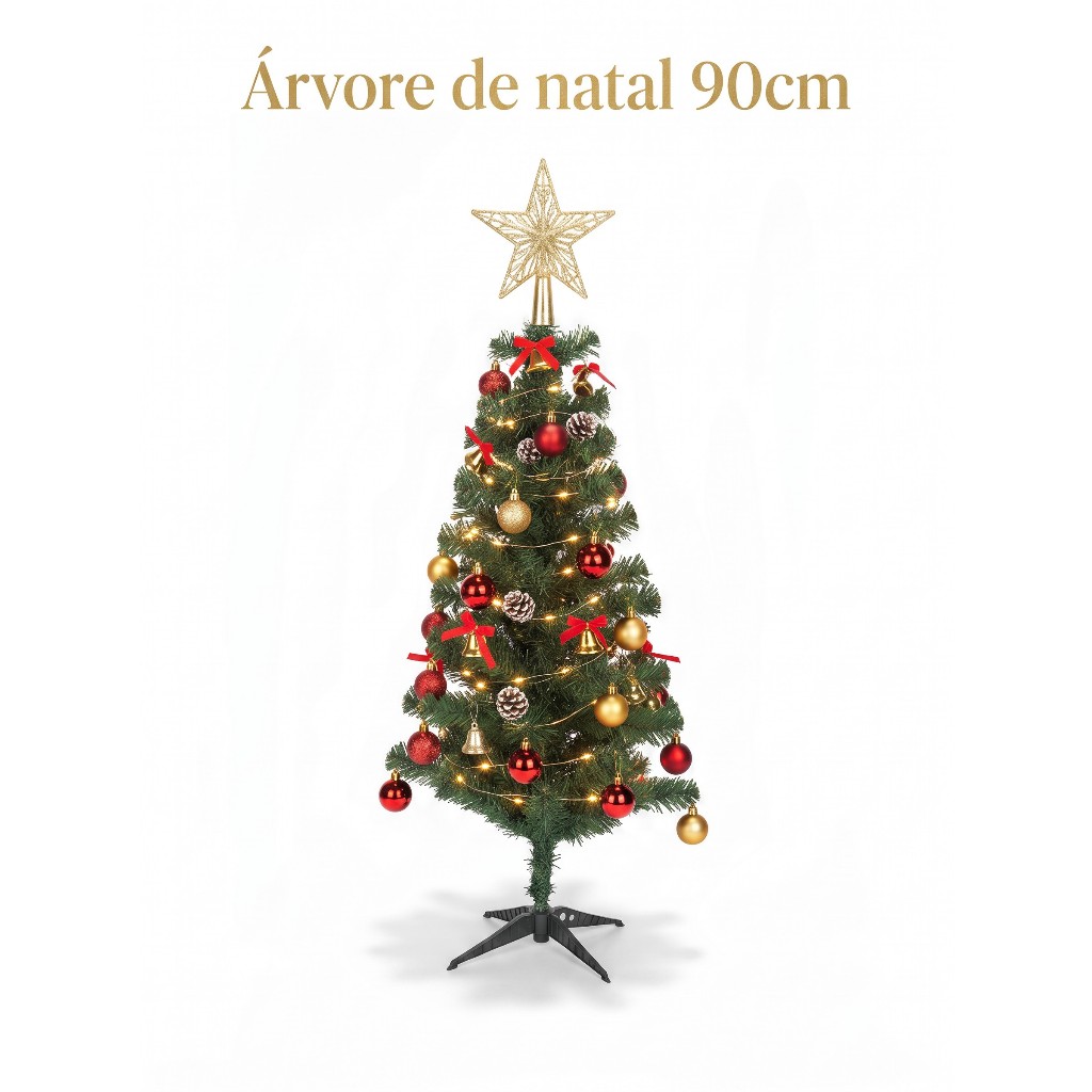 Árvore de natal pinheiro natalino árvore 90cm decoração de natal