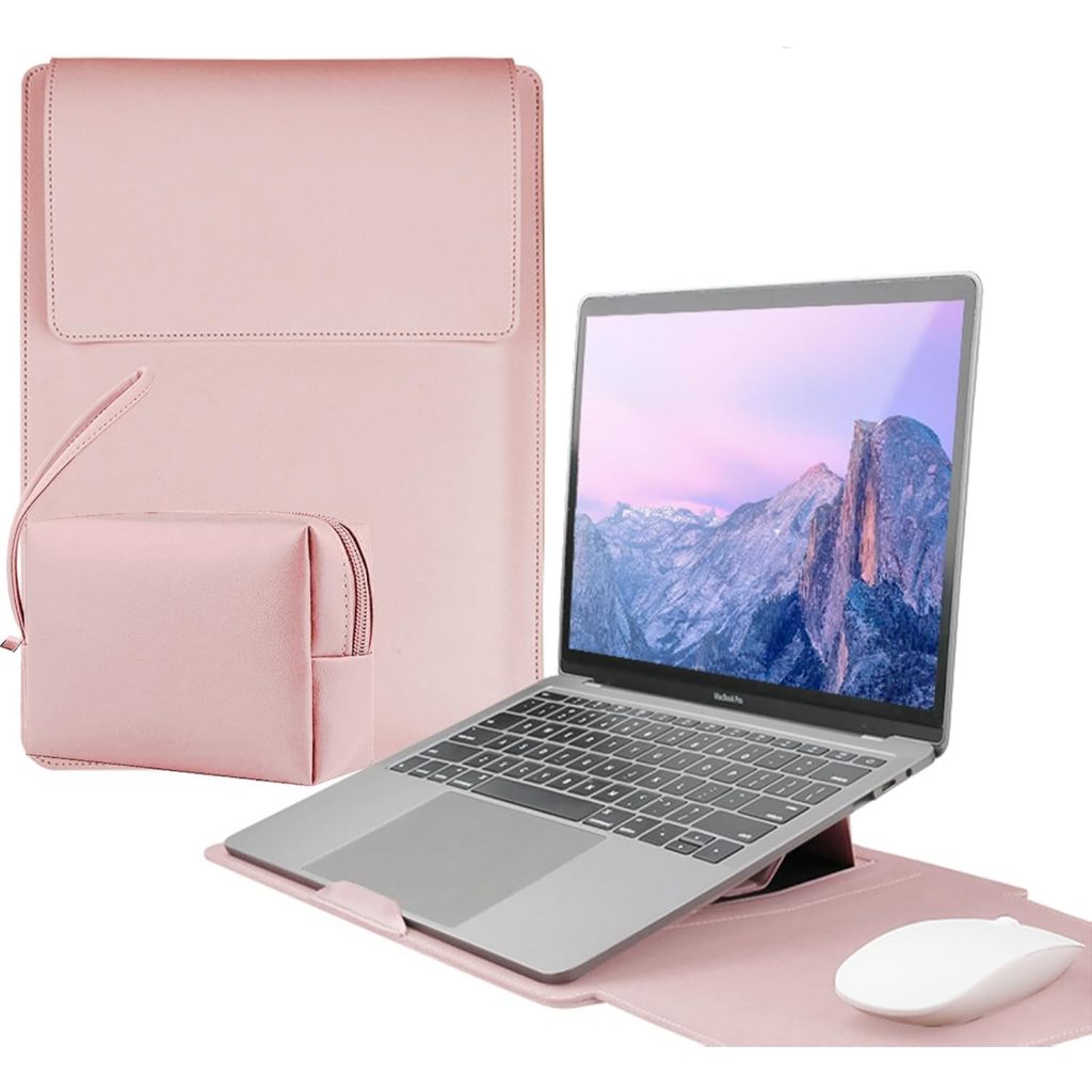Capa P/ Macbook Air Pro / Notebook 13-16 Com Suporte E Bolsa 4 em 1