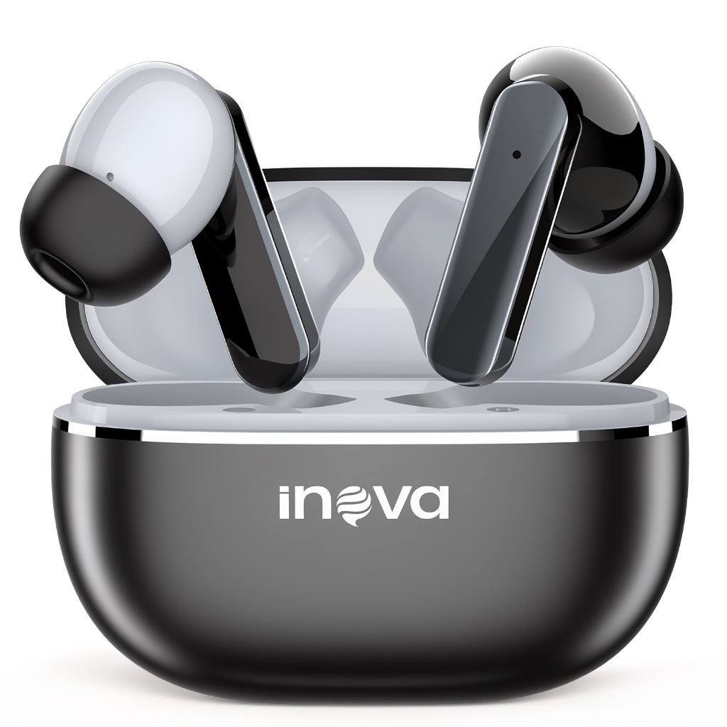 INOVA Fone Bluetooth 6.0 Áudio 3D Graves Potentes Redução de Ruído IPX5 Conforto Ergonomia Toque Inteligente