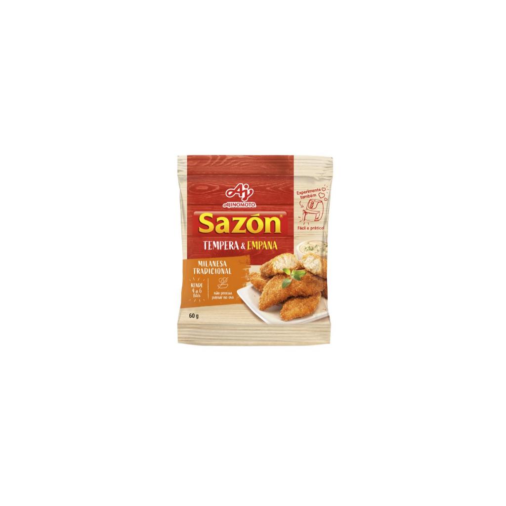Kit 5 Unidades SAZÓN® Tempera e Empana Milanesa Sabor Tradicional 60G