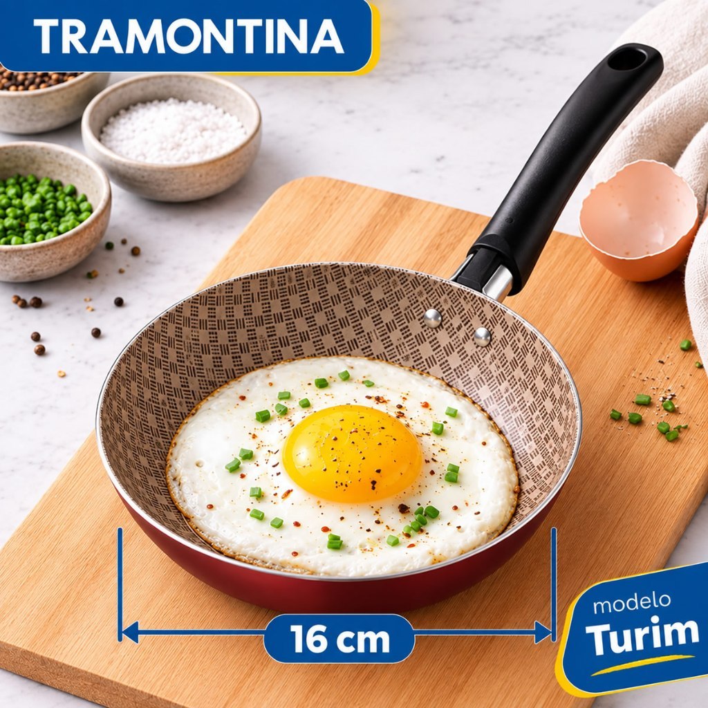 Frigideira Tramontina Turim Antiaderente 16 cm Vermelha 2025