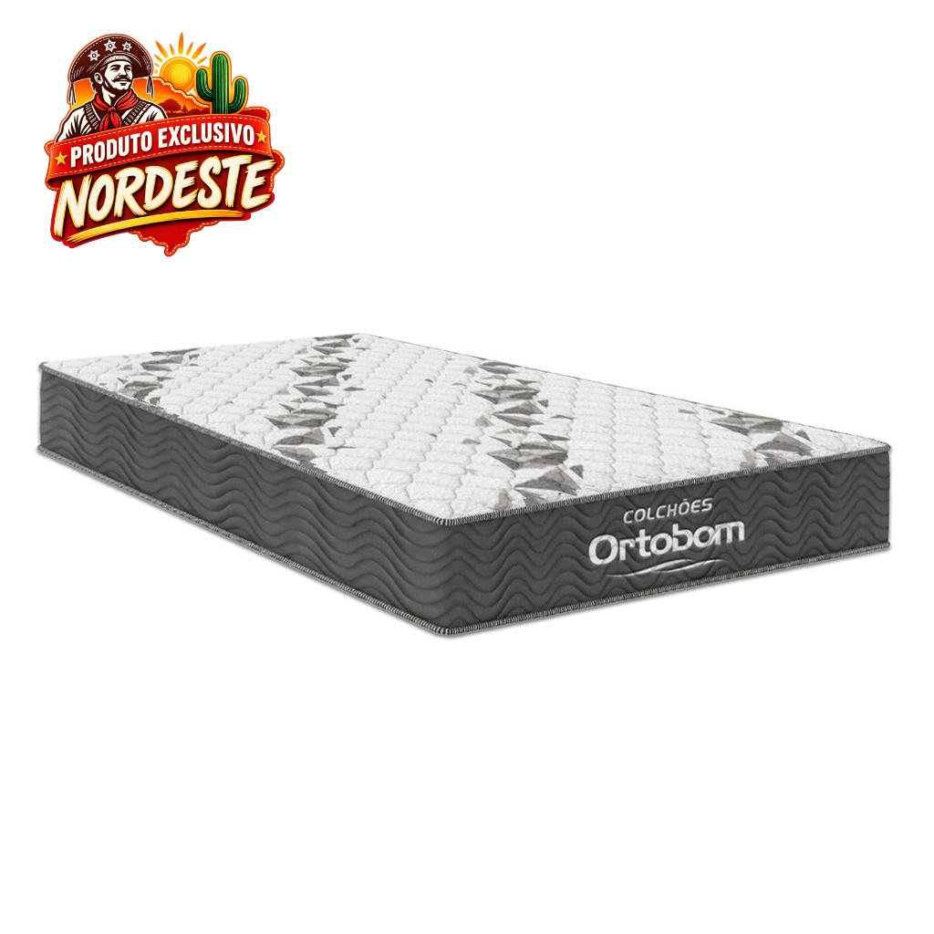 Colchão Espuma D33 One Face Ortobom Airtech 100 Solteiro 88cm