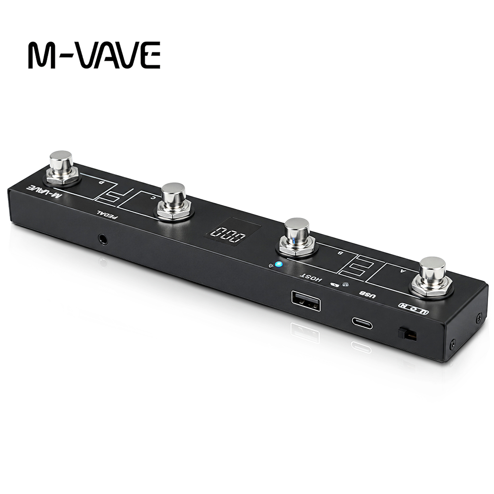 M-vave Chocolate Plus Wireless Midi Controller Keyboard 4 Buttons Foot Switch Supports MIDI Host Interface Control Funct