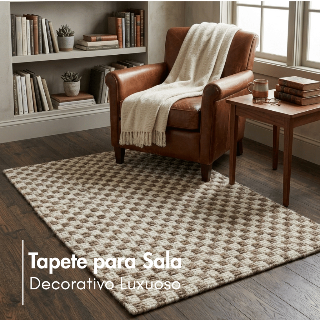 Tapete para Sala Elegante 1,00x1,50 e 1,50x2,00 Decorativo Luxuoso