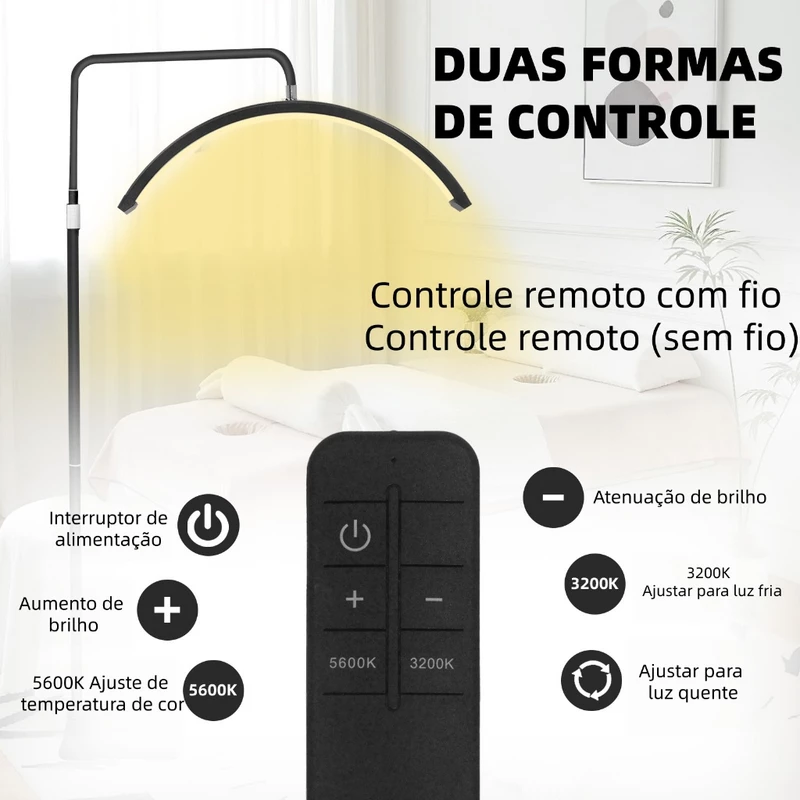 Luminária Meia Lua Estética para Mesa 3 Tons Ajustável Bivolt 110/220V — foto 5