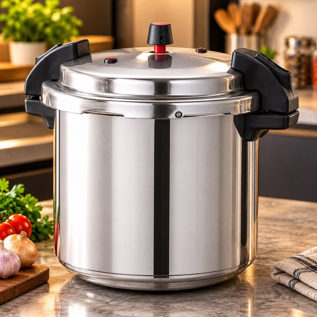 Panela de Pressão 24L, 20L, 10L ou 7L Profissional | Fechamento Externo em Alumínio - Alta Segurança