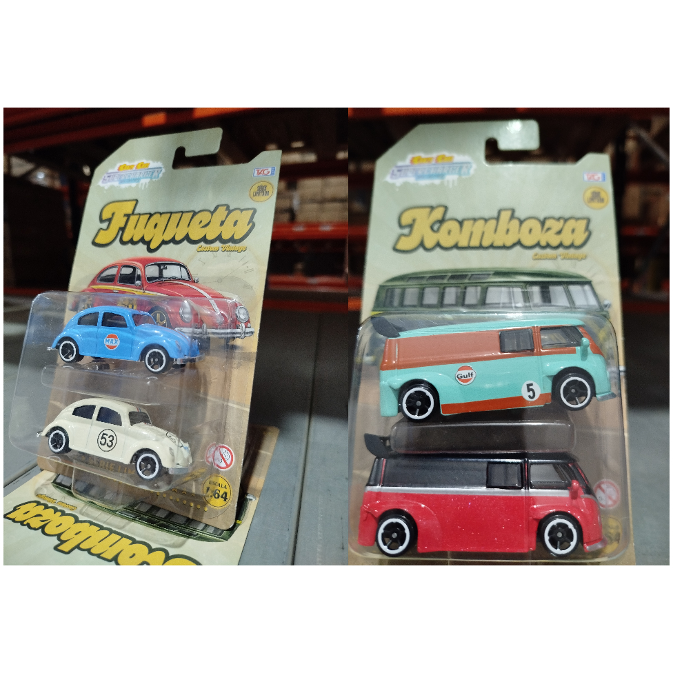 Kit com 2 Carrinho Crazy Cars Supercharged Vintage 1/64 Sortido - TagToys TGKFC002
