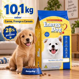 Ração para Cachorro Filhote Energy Dog Premium Mix 10,1kg Todas as Raças