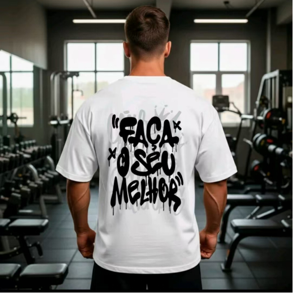 Camiseta Oversized Unissex 100% Algodão Estampada, Confortável e Respirável Plus Size Modelo Casual C4095