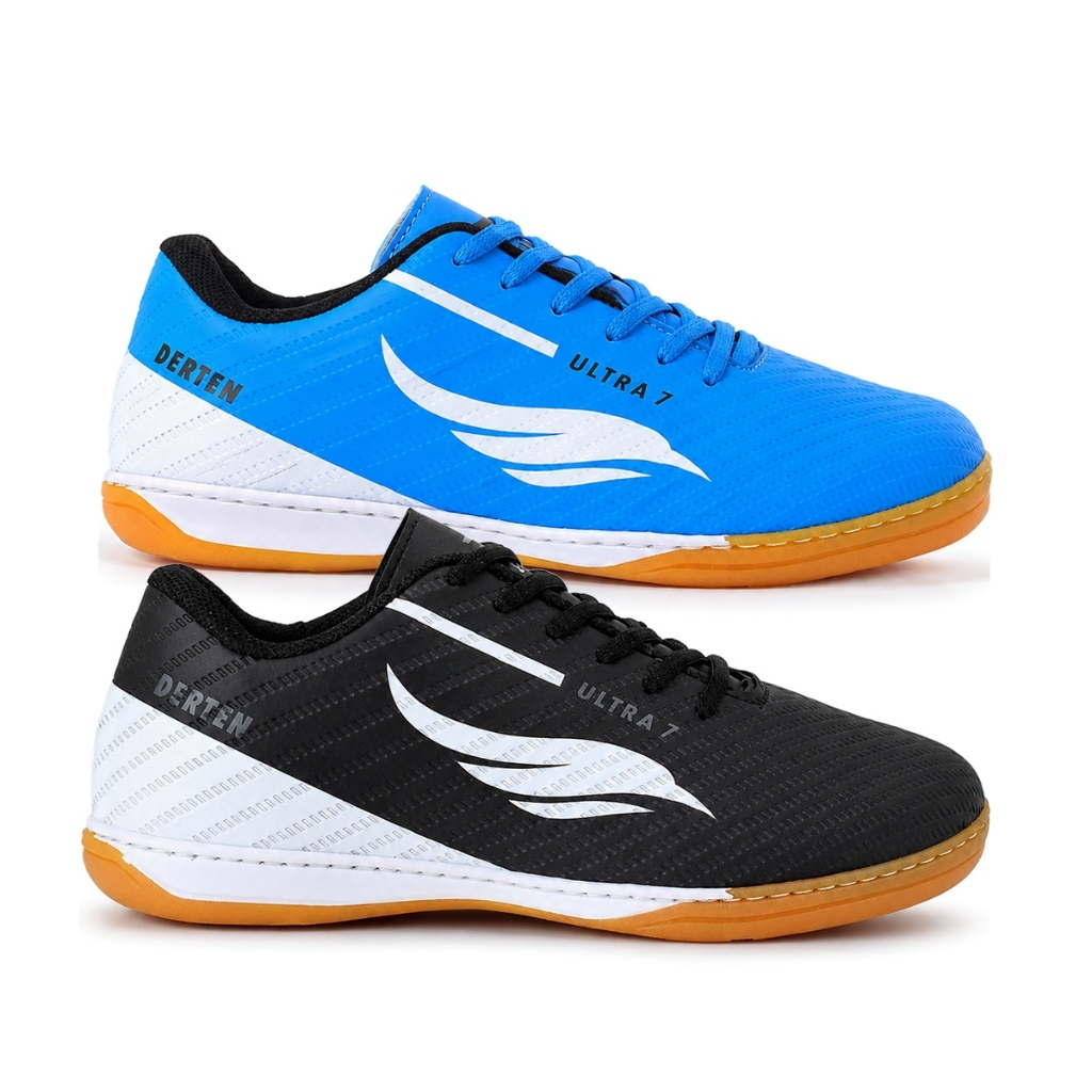 Kit 2 Chuteira Futsal Derten Ultra 7 Tênis Salão Quadra Lisa Futebol Resistente Costurada