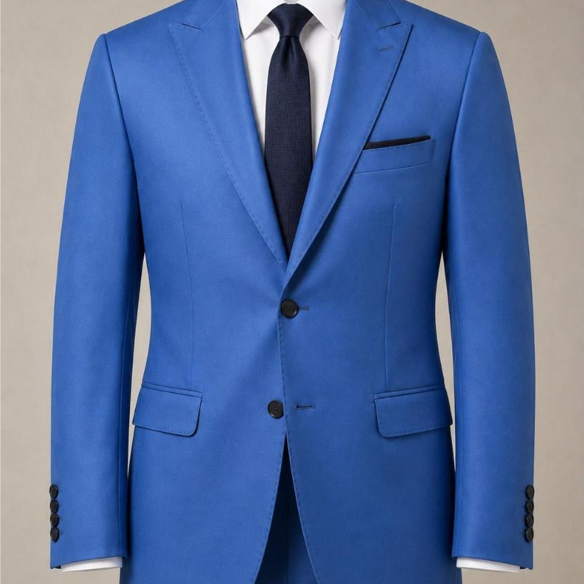 Terno Slim Masculino Poliviscose Premium (Lapela Peak)  - Paletó+Calça