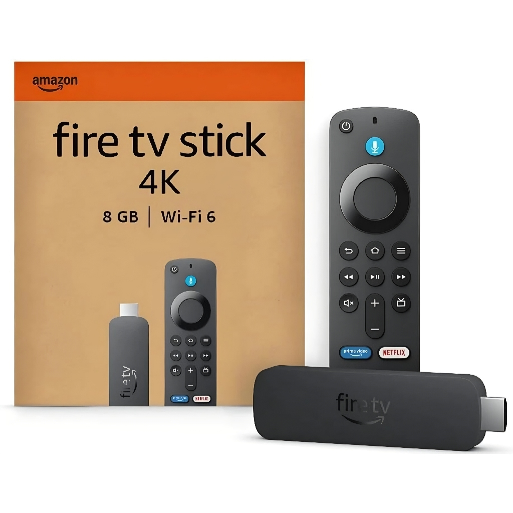 Amazon Fire TV Stick 4K suporte a wi-fi 6 Alexa e comandos de TV 2 GB RAM 8 GB de armazenamento interno
