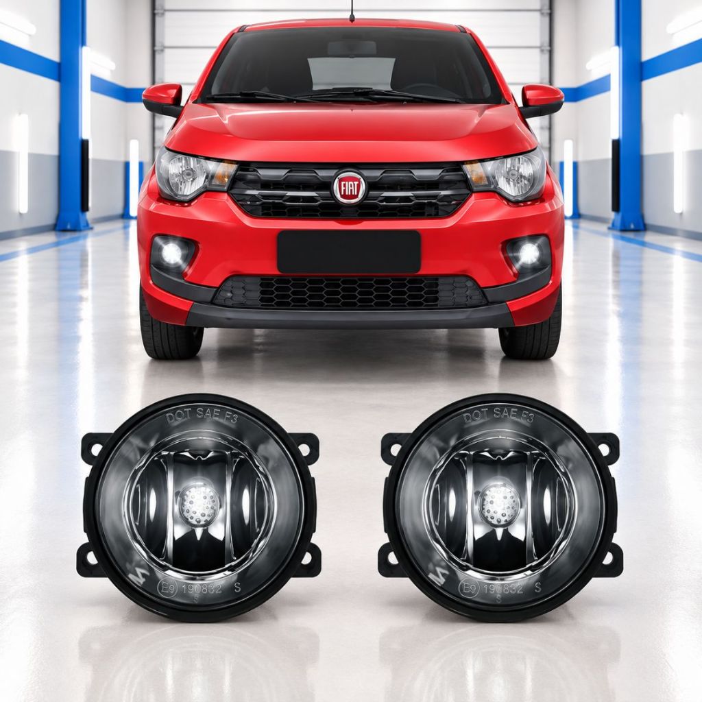 Par Farol de Milha Fiat Mobi 2016 a 2023 Vidro