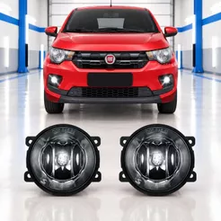 Par Farol de Milha Fiat Mobi 2016 a 2023 Vidro