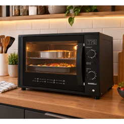 Forno Elétrico de Bancada 70 Litros Top70 Black com Grill e Luz Interna Nardelli